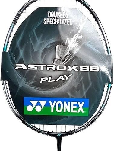 616hWZWQPTL._AC_SY550_.jpg Yonex ASTROX 88 Play Badminton Racquet (BlackSilver) (4UG5) Factory Prestrung