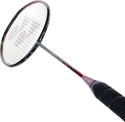 71wrK3OQP7L._AC_SX425_.jpg YONEX Astrox 99 Play Graphite Strung Badminton Racket with Full Racket Cover Cherry Sunburst for Intermediate Players 83 Grams Maximum String Tension 28lbs
