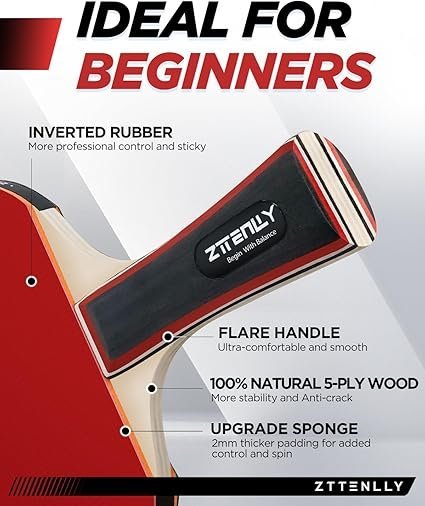 71yM5xQoIgL._AC_SX425_.jpg Ping Pong Paddles with Balls Better Control Sticky Inverted Rubber Table Tennis Paddles Set for Indoor Outdoor Games