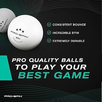 816P2uA6TeL._AC_SY355_.jpg PRO SPIN Ping Pong Balls 3Star Premium White Table Tennis Balls HighPerformance 40+ ABS Professional Quality Ultimate Durability