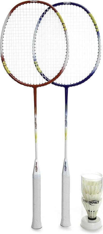 Pro Impact Badminton Racket Set Lightweight Aluminum Head Rackets