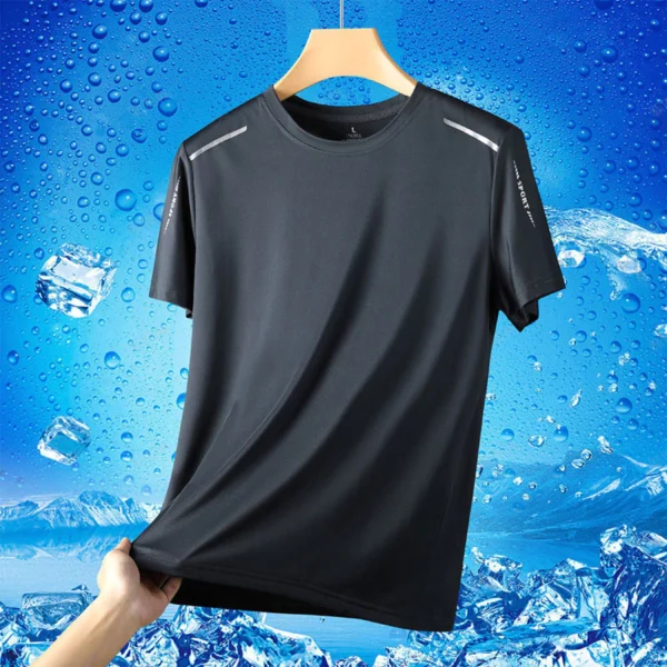 Breathable Men T Shirt Quick drying Short Sleeve T shirts Summer Round Neck Tshirt Sports Tee Men Tops
