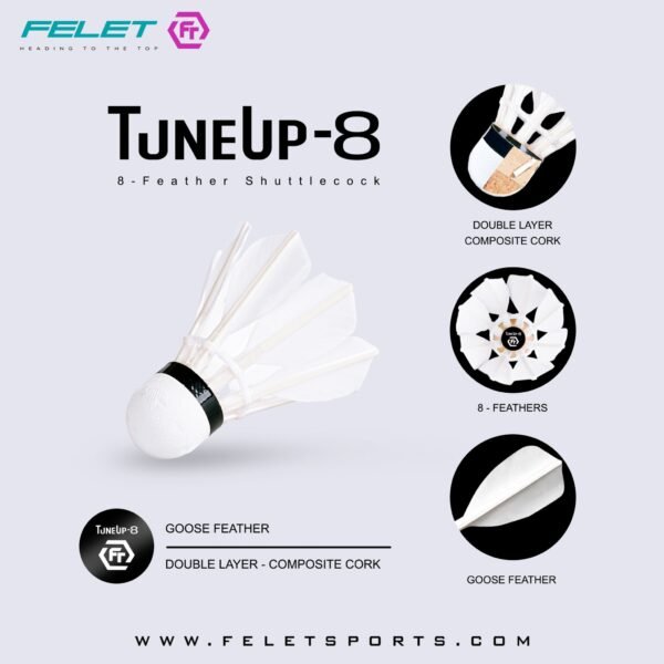 ox2z7taqgz9zsebsgqsr FELET SHUTTLECOCKS TUNE UP 8 (8 FEATHERS SHUTTLECOCK)
